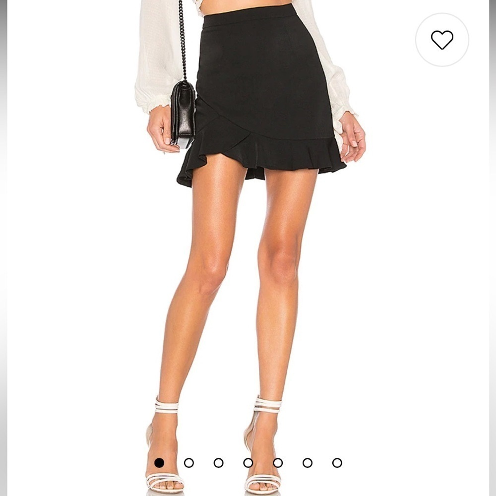 NWT Superdown Milan Ruffle Mini Skirt in Black - S - Picture 4 of 6